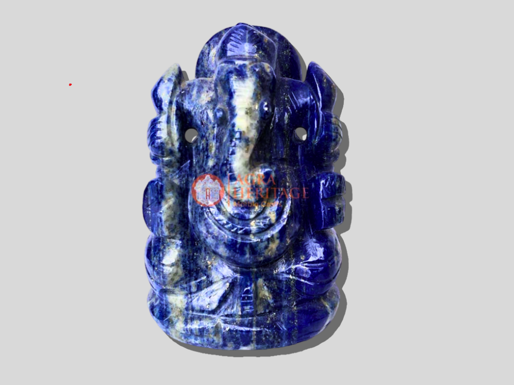 Lapis Lazuli Ganesha Ganpati Religious Sculpture